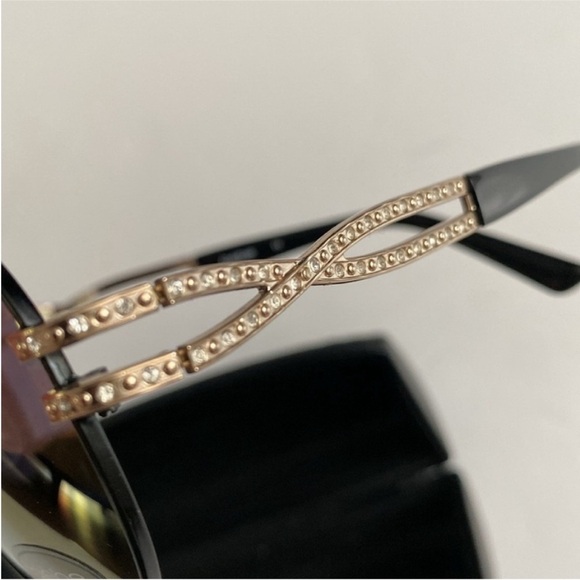 Bebe Sunglasses Double Bridge Aviator Swarovski Crystals Sunglasses New main image 9